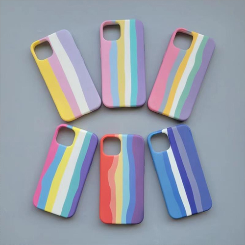 Silicone Rainbow Pattern Phone Case