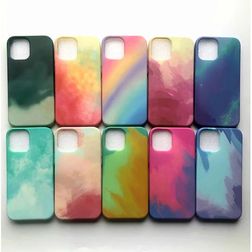 I-Silicone Watercolor Pattern Pattern Phone Case